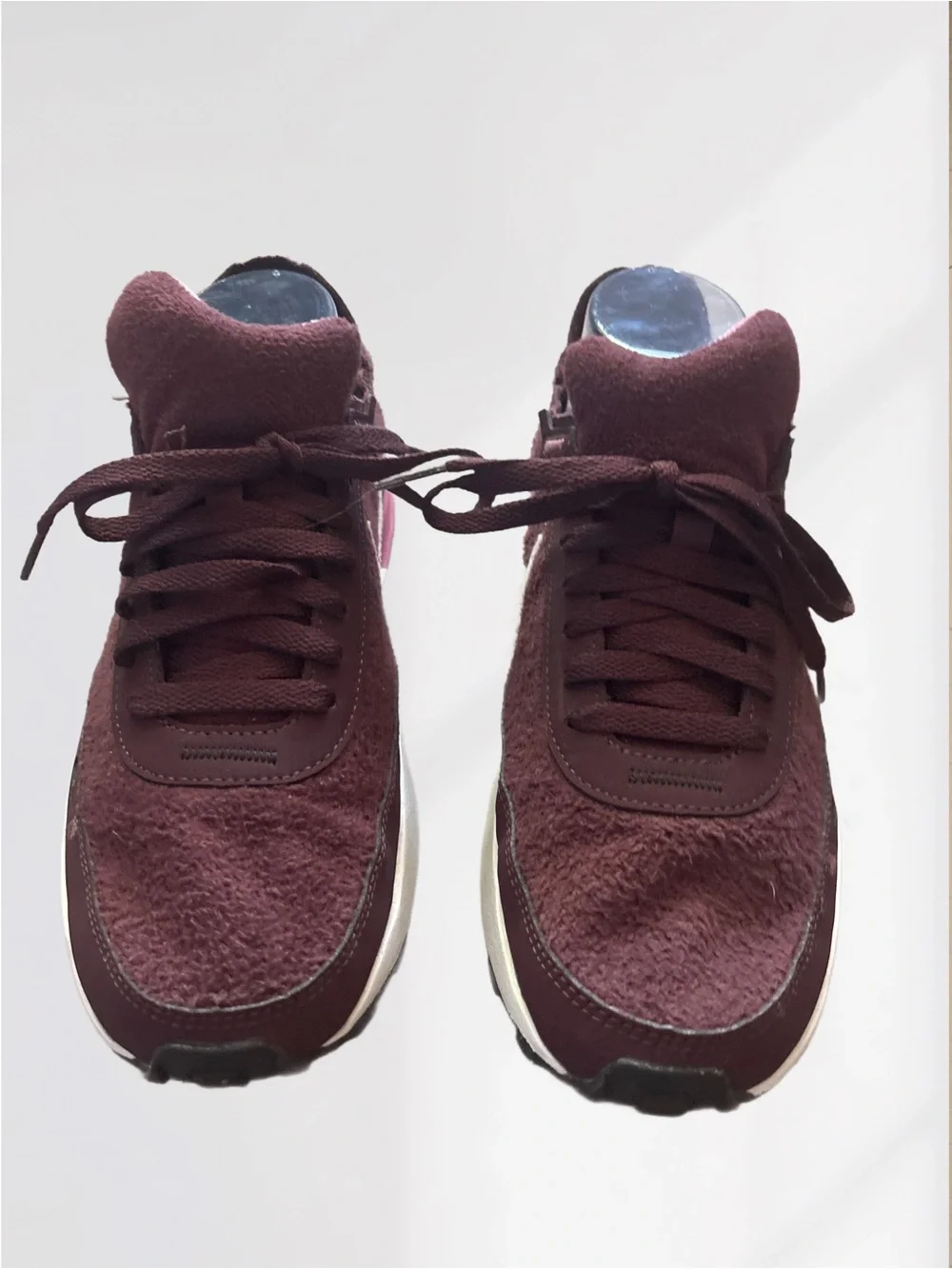 Nike Women’s Waffle One SE Maroon/White Athletic Sneaker w/Pink Accent  Size 8.5